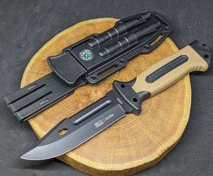 Тактичний ніж Culombia 4038C, Армійський ніж з огнивом та точилкою. (At222)  A 3052 фото