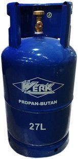 Газовий побутовий балон Werk PROPAN-BUTAN 27 л  клапаном 1640 фото