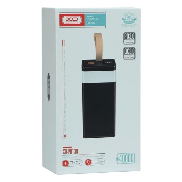Мобільна Батарея Power Bank XO PR130 PD 20W QC 22.5W 40000 mAh Чорний XO PR130 PD фото