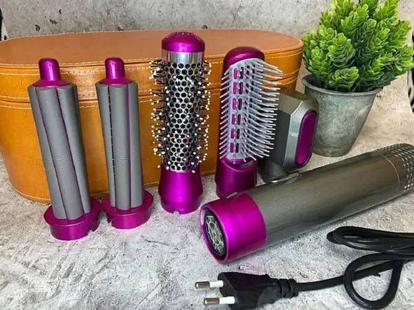 Фен стайлер для волосся 5 в 1 + кейс чехол HAIR BRUSH 4387 фото