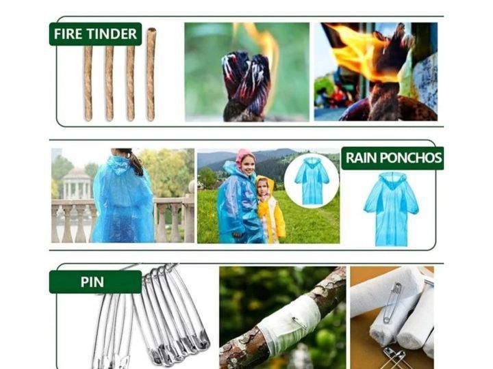Набір для виживання й аптечка 57 в 1 для походів та екстремальних умов із медичним приладдям  1440 фото