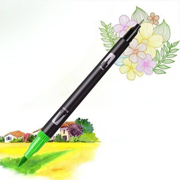 Акварельні Dual Brush 120 штук, Художні маркери із сумкою для малювання 3152 фото
