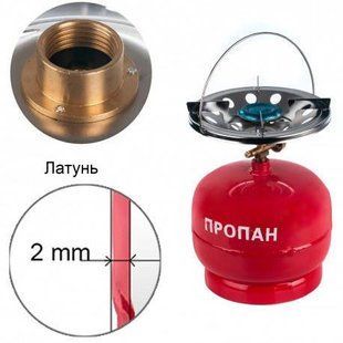 Газовий балон кемпінговий "JAN Svarka" (8 л) з Латунними горілками 555 фото